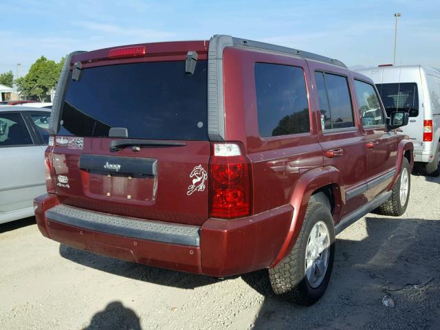 1J8HG48K97C574397 - 2007 JEEP COMMANDER BURGUNDY photo 4