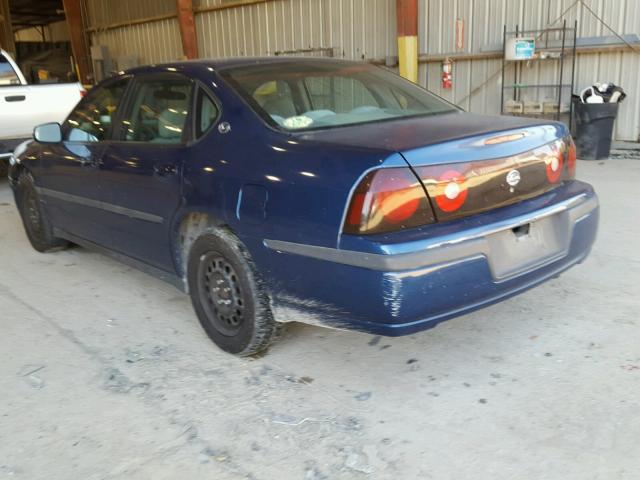 2G1WF52E459118606 - 2005 CHEVROLET IMPALA BLUE photo 3