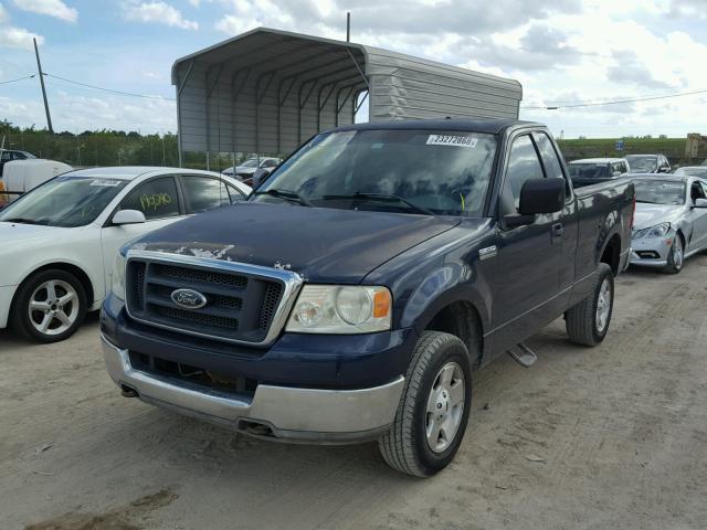 1FTRF14544NC70536 - 2004 FORD F150 BLUE photo 2