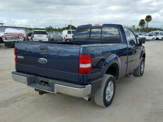 1FTRF14544NC70536 - 2004 FORD F150 BLUE photo 4