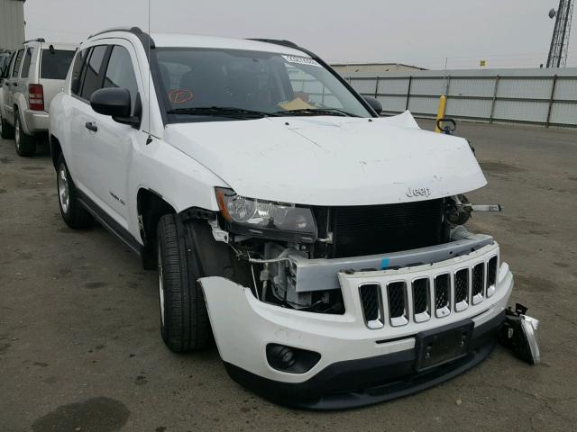 1C4NJCBA9ED569195 - 2014 JEEP COMPASS SP WHITE photo 1