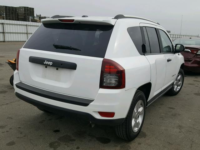 1C4NJCBA9ED569195 - 2014 JEEP COMPASS SP WHITE photo 4