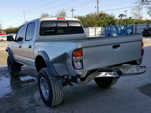 5TEHN72N91Z837658 - 2001 TOYOTA TACOMA DOU SILVER photo 3