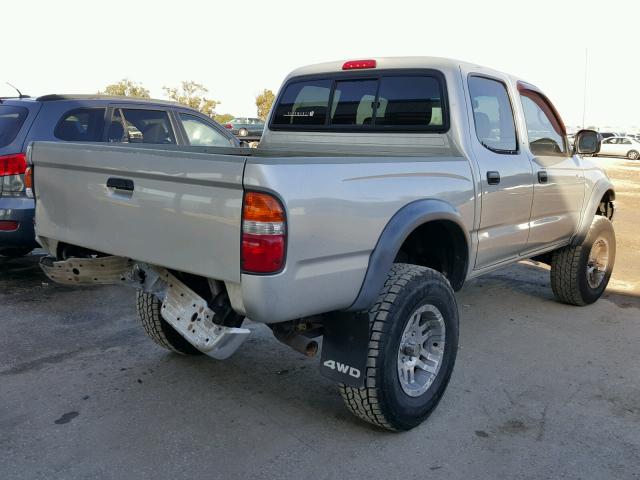 5TEHN72N91Z837658 - 2001 TOYOTA TACOMA DOU SILVER photo 4