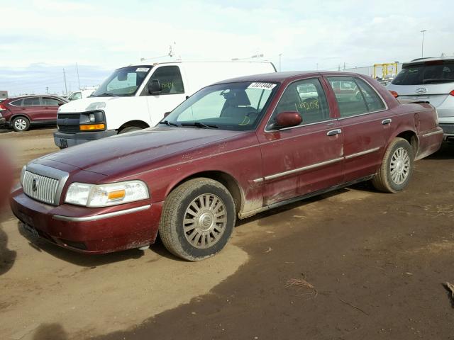 2MEFM75W56X633428 - 2006 MERCURY GRAND MARQ MAROON photo 2