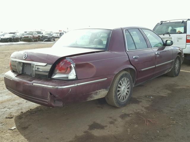 2MEFM75W56X633428 - 2006 MERCURY GRAND MARQ MAROON photo 4