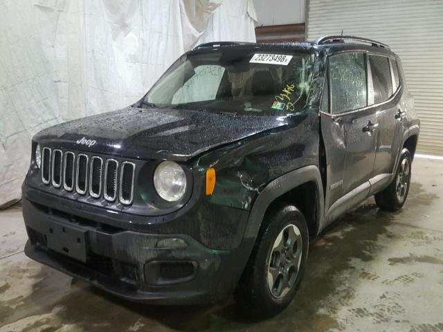 ZACCJBAB5HPF11571 - 2017 JEEP RENEGADE S BLACK photo 2