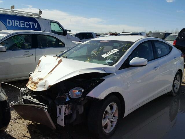 5NPDH4AE0FH551021 - 2015 HYUNDAI ELANTRA SE WHITE photo 2