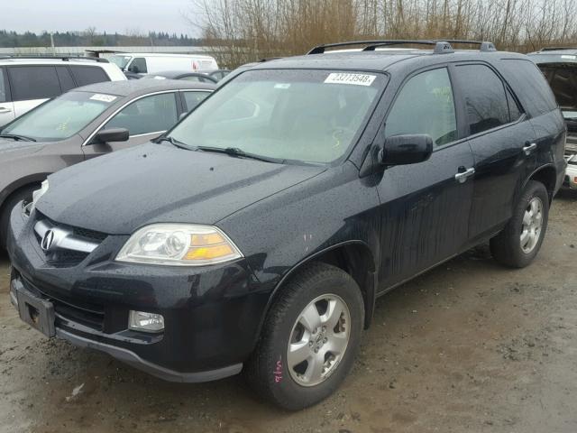 2HNYD18225H523763 - 2005 ACURA MDX BLACK photo 2