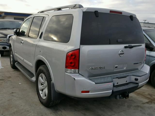 5N1BA08D99N607071 - 2009 NISSAN ARMADA SE SILVER photo 3