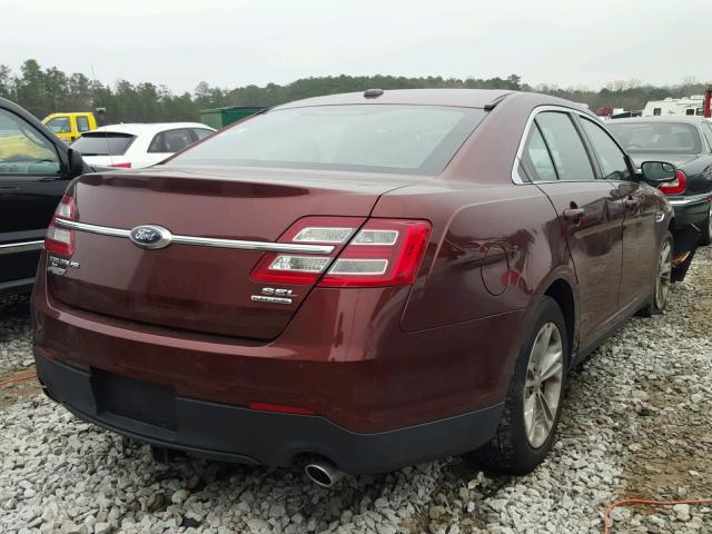 1FAHP2E84FG102058 - 2015 FORD TAURUS SEL RED photo 4