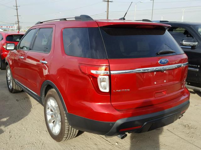 1FMHK7F84BGA68634 - 2011 FORD EXPLORER L RED photo 3