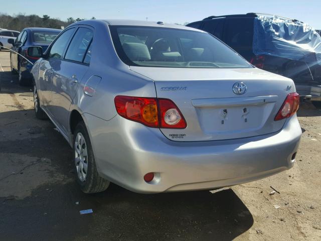 1NXBU4EE0AZ264477 - 2010 TOYOTA COROLLA BA SILVER photo 3