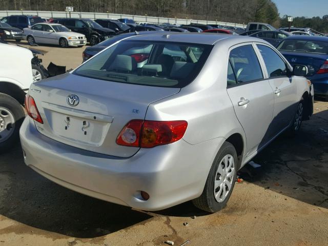 1NXBU4EE0AZ264477 - 2010 TOYOTA COROLLA BA SILVER photo 4