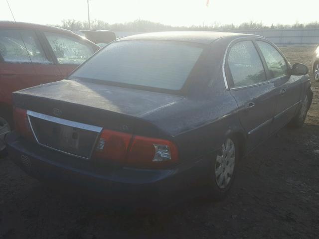 KNAGD126745363492 - 2004 KIA OPTIMA LX BLUE photo 4