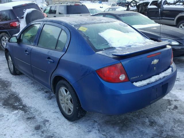 1G1AL52F957665254 - 2005 CHEVROLET COBALT LS BLUE photo 3