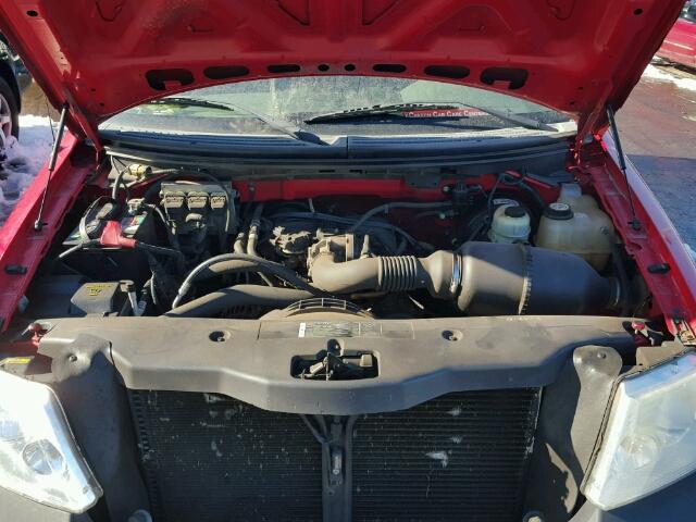 1FTRF12255NB40484 - 2005 FORD F150 RED photo 7