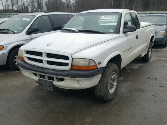 1B7GG23X0VS267469 - 1997 DODGE DAKOTA WHITE photo 2