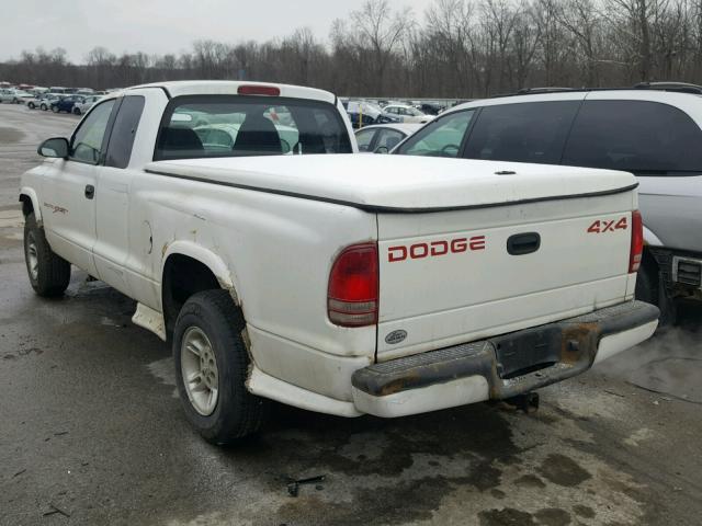 1B7GG23X0VS267469 - 1997 DODGE DAKOTA WHITE photo 3