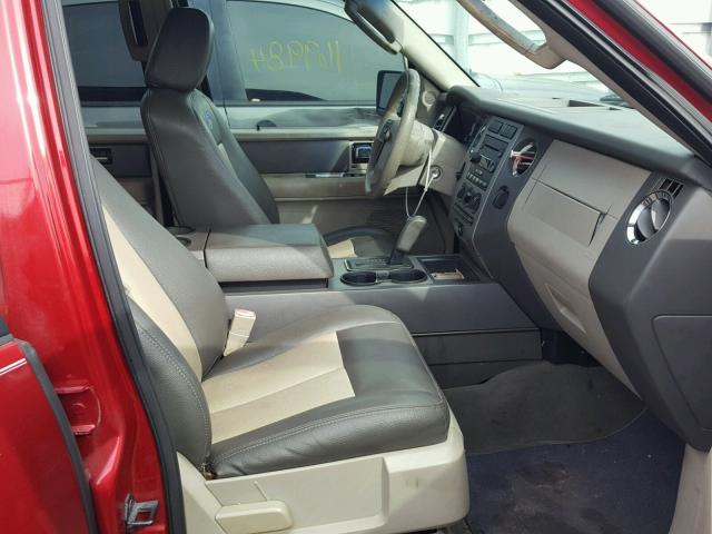 1FMFU15567LA29578 - 2007 FORD EXPEDITION RED photo 5