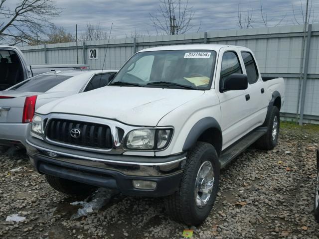 5TEGN92NX3Z184185 - 2003 TOYOTA TACOMA DOU WHITE photo 2