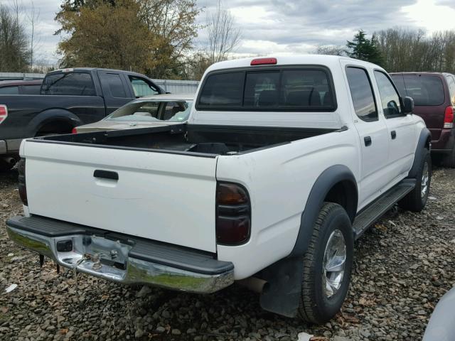 5TEGN92NX3Z184185 - 2003 TOYOTA TACOMA DOU WHITE photo 4