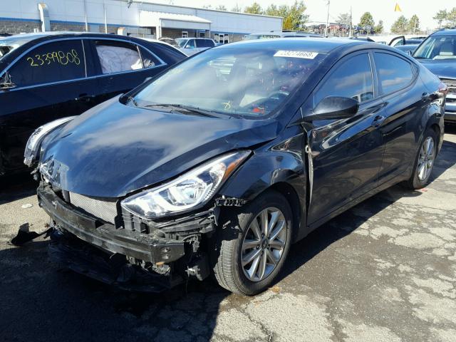 KMHDH4AE9FU263614 - 2015 HYUNDAI ELANTRA SE BLACK photo 2