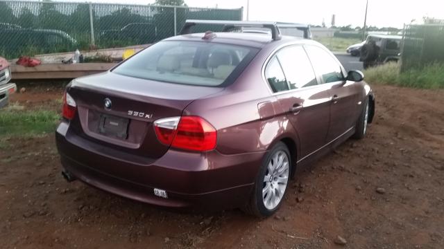 WBAVD33506KV66771 - 2006 BMW 330 XI MAROON photo 4