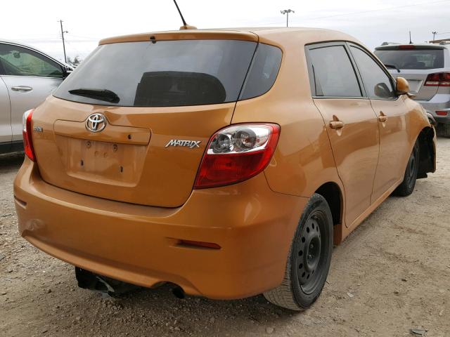 2T1KU40E89C002856 - 2009 TOYOTA COROLLA MA ORANGE photo 4