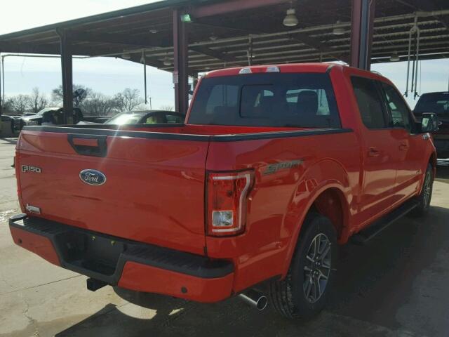 1FTEW1CP9HKC32759 - 2017 FORD F150 SUPER RED photo 4