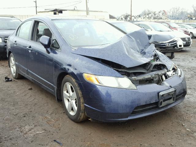 1HGFA16808L083578 - 2008 HONDA CIVIC EX BLUE photo 1