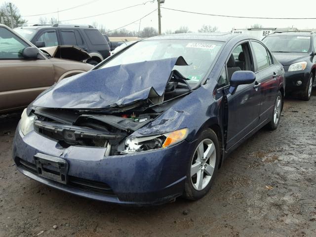 1HGFA16808L083578 - 2008 HONDA CIVIC EX BLUE photo 2