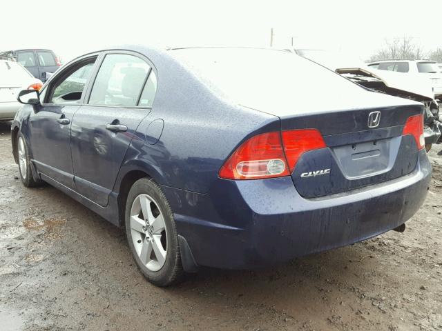 1HGFA16808L083578 - 2008 HONDA CIVIC EX BLUE photo 3