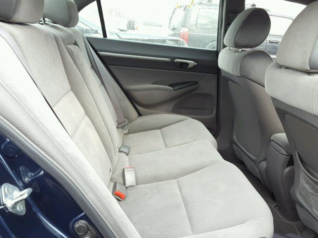 1HGFA16808L083578 - 2008 HONDA CIVIC EX BLUE photo 6