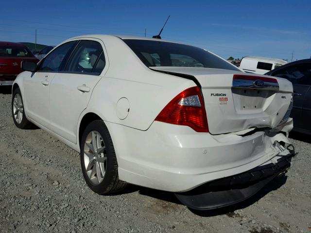 3FAHP0JA3CR217249 - 2012 FORD FUSION SEL WHITE photo 3