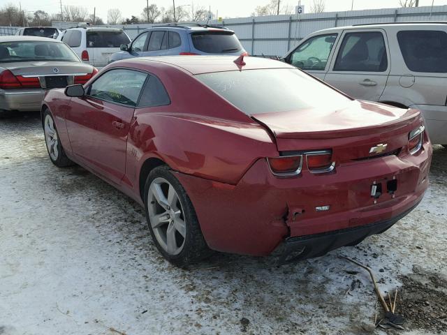 2G1FC1E39D9177077 - 2013 CHEVROLET CAMARO LT BURGUNDY photo 3