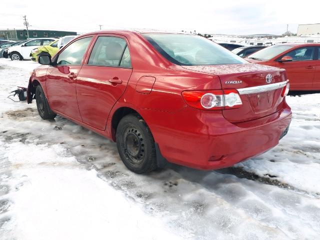 2T1BU4EE5DC050798 - 2013 TOYOTA COROLLA BA RED photo 3