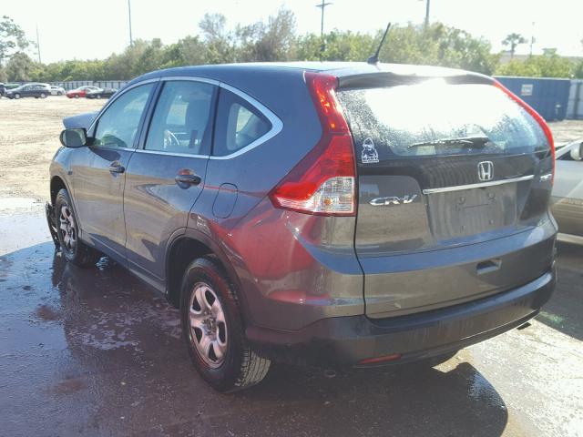 2HKRM4H30DH642616 - 2013 HONDA CR-V LX CHARCOAL photo 3