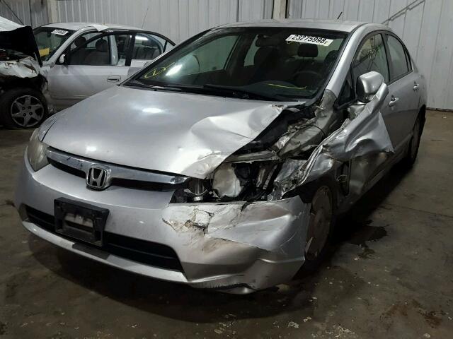 JHMFA36257S015219 - 2007 HONDA CIVIC HYBR SILVER photo 2