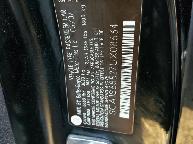 SCA1S68527UX08634 - 2007 ROLLS-ROYCE PHANTOM თეთრი ფოტო 10