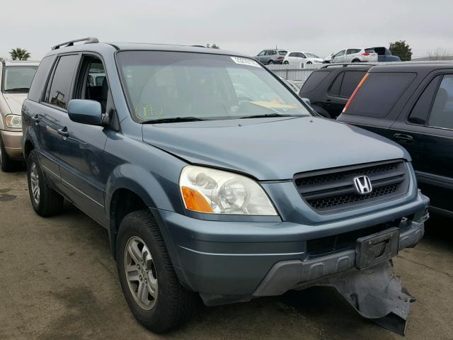 2HKYF18595H573433 - 2005 HONDA PILOT EXL TURQUOISE photo 1