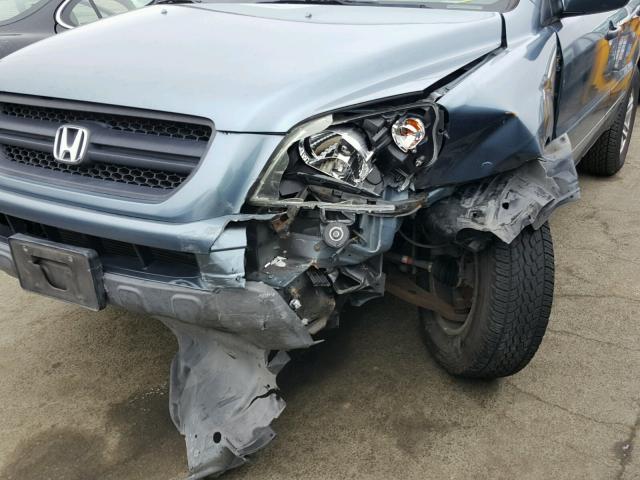 2HKYF18595H573433 - 2005 HONDA PILOT EXL TURQUOISE photo 9