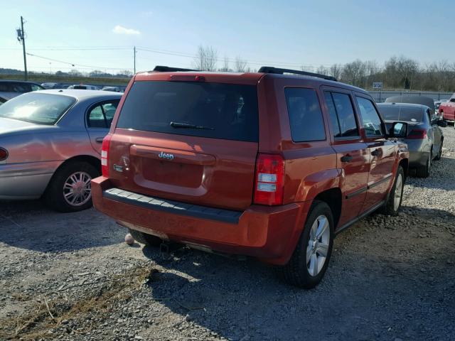 1J8FT28WX8D669881 - 2008 JEEP PATRIOT SP ORANGE photo 4