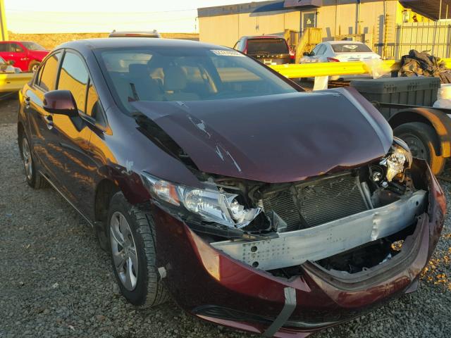 19XFB2F59DE098316 - 2013 HONDA CIVIC LX MAROON photo 1