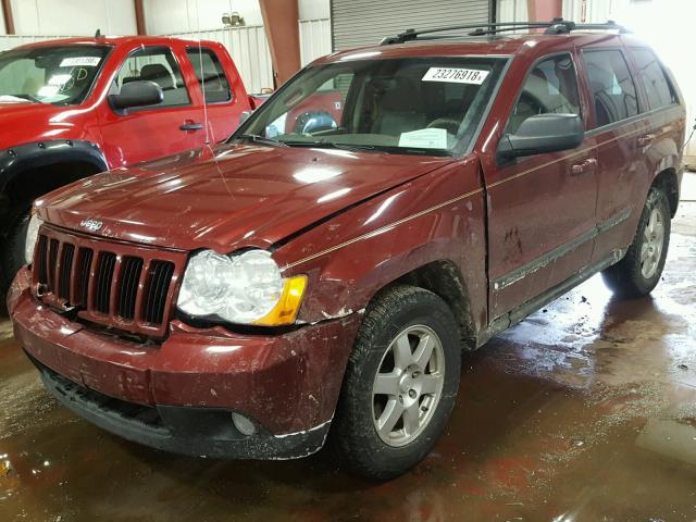 1J8GR48K38C190204 - 2008 JEEP GRAND CHER RED photo 2