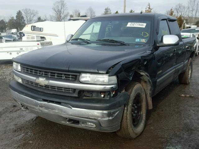 1GCEK19T91E223662 - 2001 CHEVROLET SILVERADO BLACK photo 2