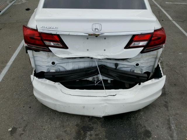 19XFB2F88EE232387 - 2014 HONDA CIVIC EX თეთრი ფოტო 9