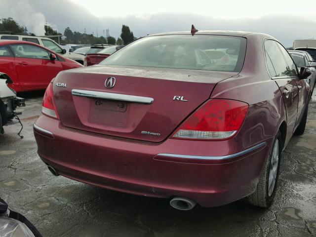 JH4KB16506C002493 - 2006 ACURA RL RED photo 4