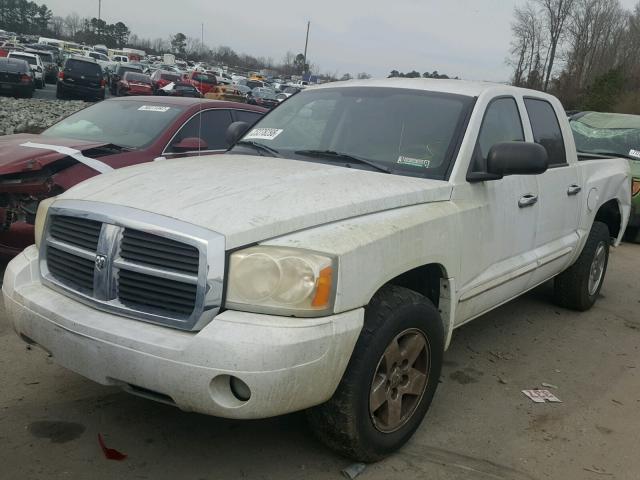 1D7HE58N75S281104 - 2005 DODGE DAKOTA QUA WHITE photo 2