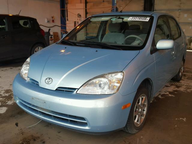 JT2BK12U520048209 - 2002 TOYOTA PRIUS BLUE photo 2